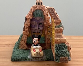 Mickey Mouse Indiana Jones Temple of The Forbidden Eye Resin 1998 Hinged Box Usd