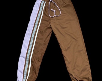 Zyga joggers chocolate with pink and white piping Elasticity In Waist And Ankles