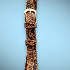 Round Mini Circle Crossbody Purse Bag With Handle in Tan Faux Python Snake - NEW image 5