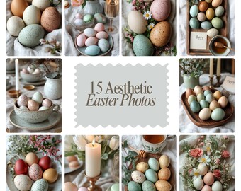 ソーシャルメディアとマーケティングのためのエレガントなイースターの美的写真15選 | 高解像度 | イースターの装飾、春のお祝い、コンテンツ作成