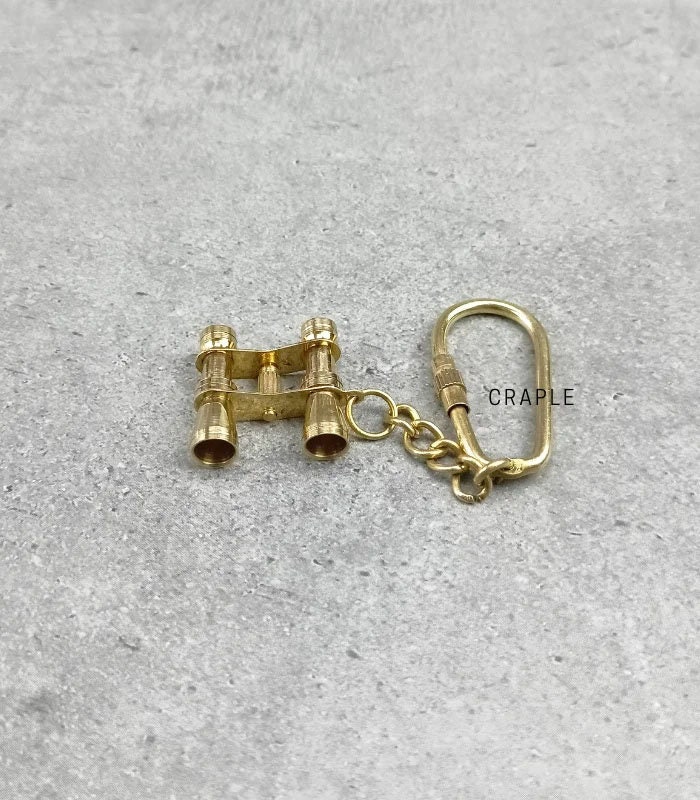 Brass Binocular Keychain, Mini Vintage Opera Glass Key Ring, Travel ...