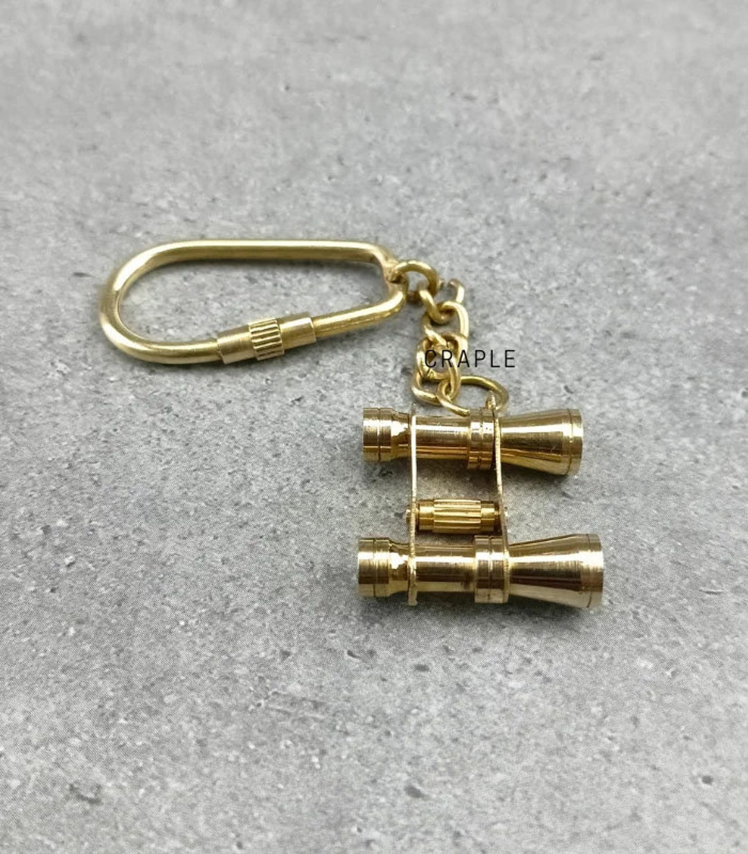 Brass Binocular Keychain, Mini Vintage Opera Glass Key Ring, Travel ...