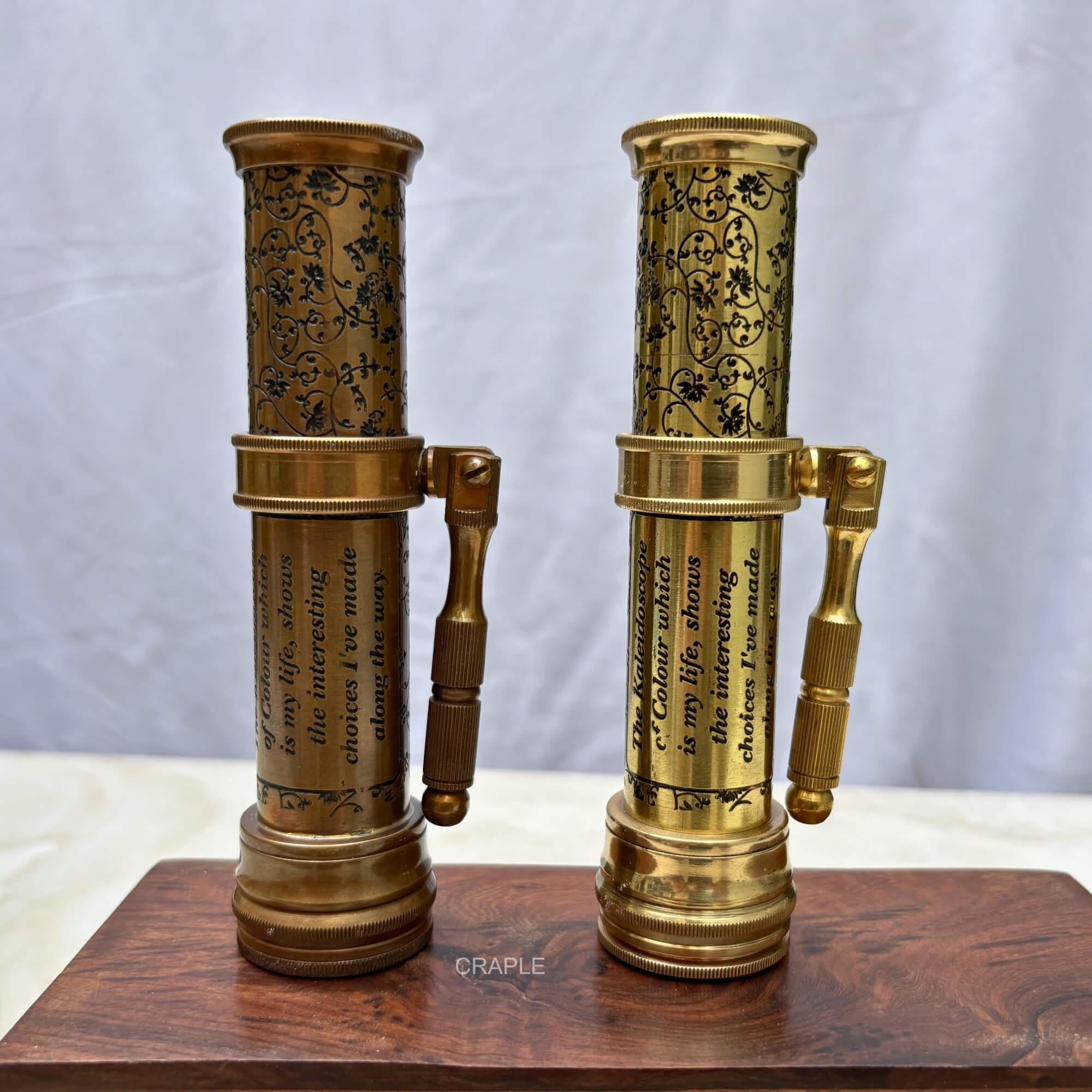 Handgefertigtes Kaleidoskop Aus Messing - Vintage Sammlerstück