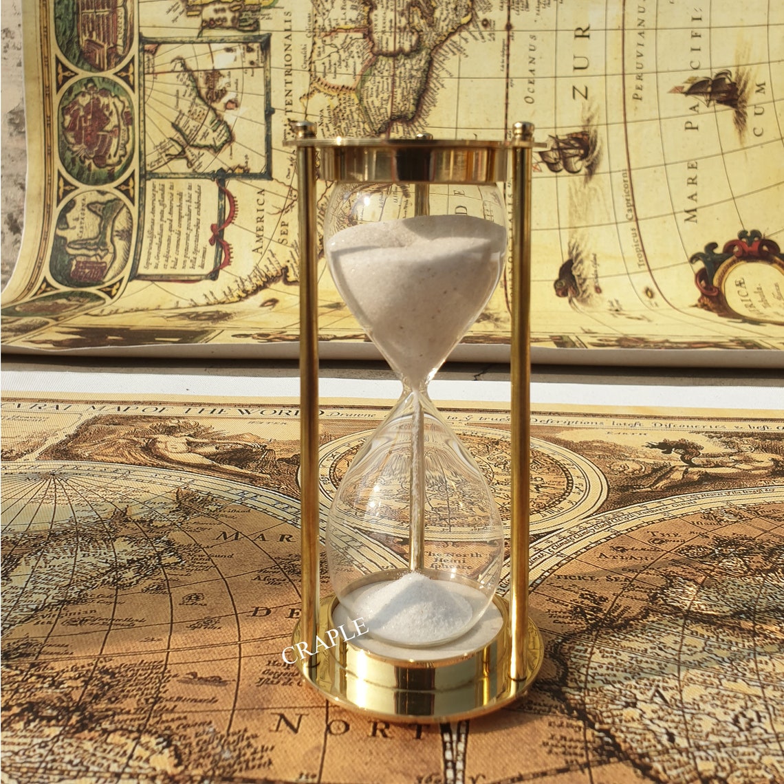 Antique Brass Hourglass Timer: 6-inch Vintage Desk Decor - Etsy