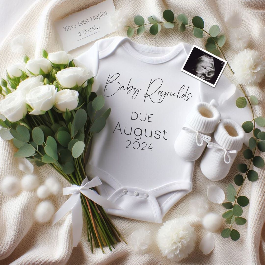EDITABLE Rustic Pregnancy Announcement Minimalist Pregnancy ...