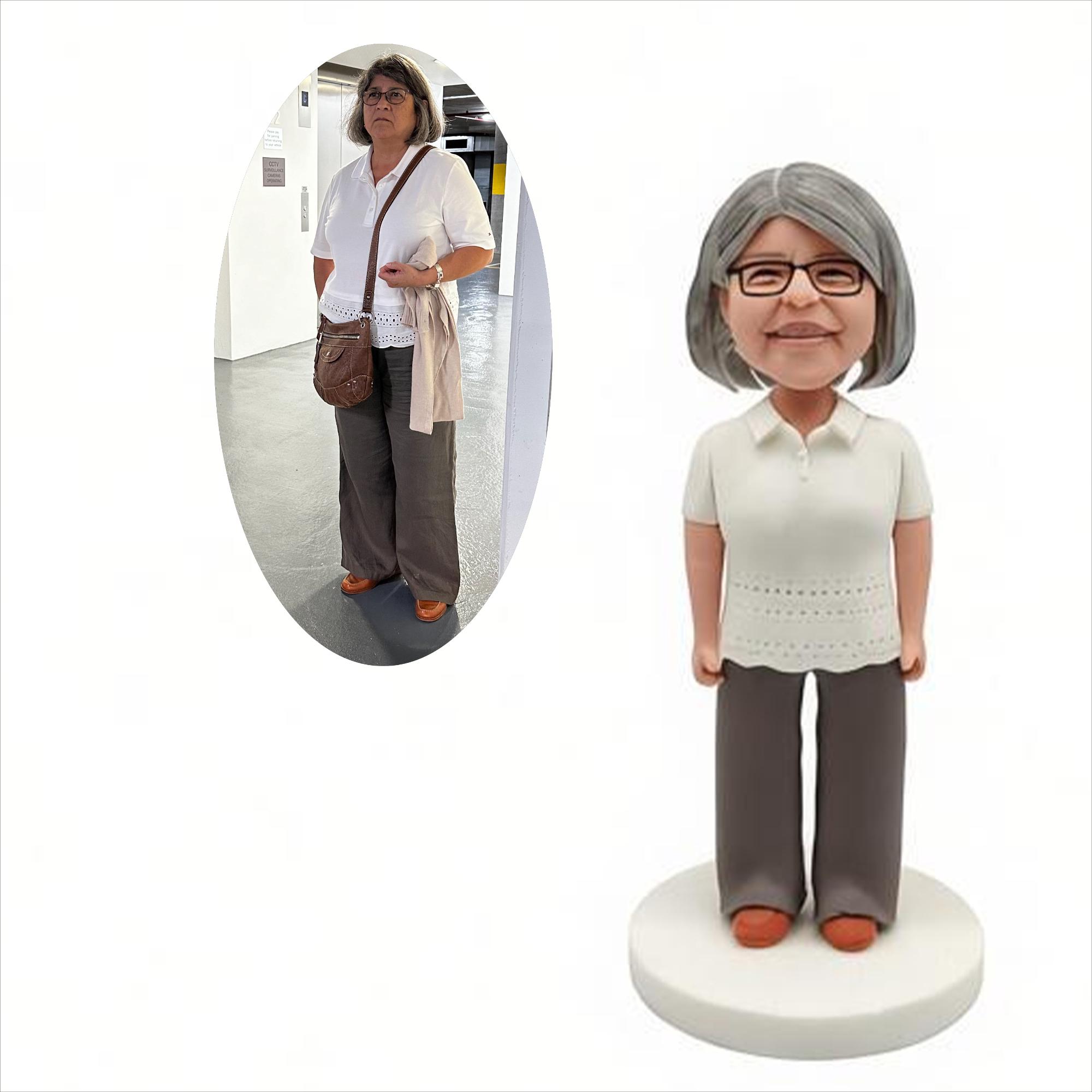 Custom Bobblehead Figurine, Handmade Polymer Clay Portrait, Personalized Gift