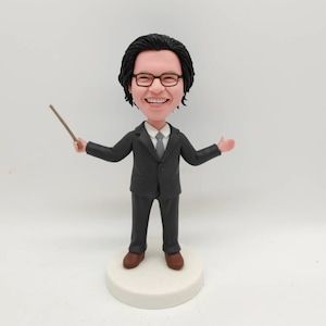 Homem personalizado conduzindo uma banda bobbleheads, presentes do dia dos pais, músico personalizado Bobblehead, Bobblehead como presentes do dia do chefe Idéias para presentes de Natal