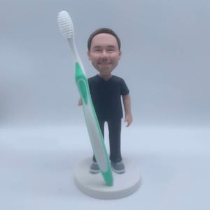 custom doctor bobblehead,gifts for dentist,medical school graduation gift,dental surgeon,dentist bobblehead hold toothbrush removable