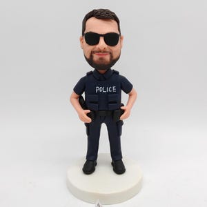 Custom Bobbleheads Policeman for father, Personalized Police Officer Bobblehead, Custom Sheriff/Prosecutor Bobbleheads gifts for husband