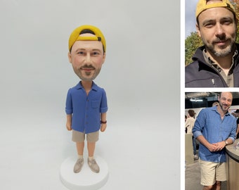 Personalized bobble head doll, custom father 3D statue, gifts for family members, bobble head doll birthday gift, anniversary  gift