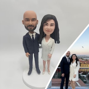 Wedding topper Cake toppers wedding bobblehead custom Cake topper wedding figurine Wedding bobble head custom  Valentine&#39;s Day , anniversary