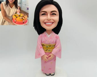 Figurines personnalisées pour l'obtention du diplôme féminin, figurines personnalisées, figurines caly, cadeaux pour elle