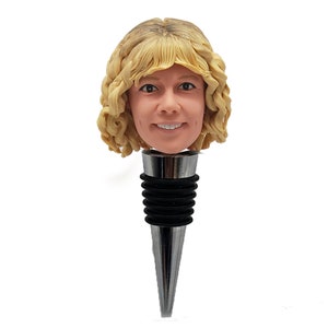 Custom Wine Stopper bobblehead as wedding Favors,Personalized Wine Stopper,Wine Favor Custom Wine Stopper,Custom Bobble Head Wine Stoppers