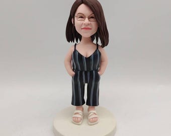 Figurines personnalisées pour l'obtention du diplôme féminin, figurines personnalisées, figurines caly, cadeaux pour elle