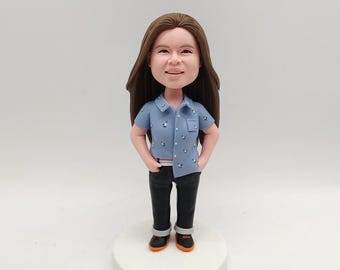 Figurines personnalisées pour l'obtention du diplôme féminin, figurines personnalisées, figurines caly, cadeaux pour elle