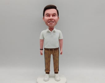 Custom boyfriend bobblehead, personalized romantic gift for him, custom husband bobblehead, custom statue for him anniversary,birthday gifts