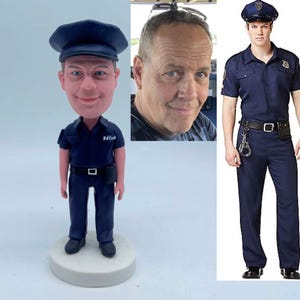 Custom Bobbleheads Policeman for father, Personalized Police Officer Bobblehead, Custom Sheriff/Prosecutor Bobbleheads gifts for husband