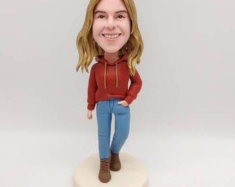 Custom bobbleheads for female graduation, bobblehead custom, caly bobble head, gifts for her