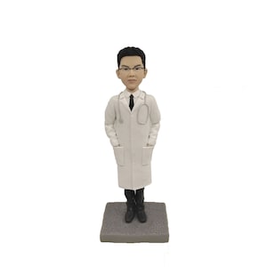 Custom Doctor Bobblehead, Personalized Male Doctor Statues, Personalized Action Figure Doctor, Custom Medical Doctor Bobblehead For Father