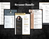 Professional Resume Bundle - Editable Digital Downloads & Printable Templates | Perfect for Job Seekers | Easy Editing on Canva