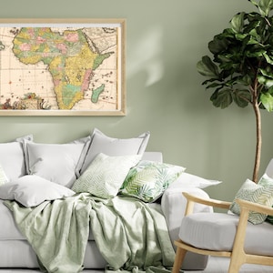 Antique Map of Africa Digital Print – Historical Cartography Wall Art