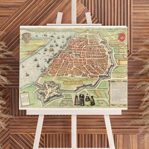 Antike Weltkarte Digitaldruck – "Die Erde: Völkerverteilung" Historisches Wandkunst