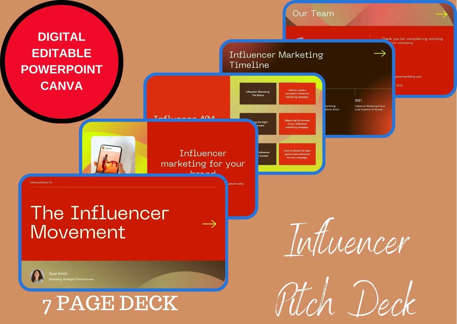 Influencer Pitch Deck Capture Brands' Attention Influencer Pitch