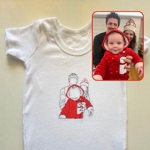 Custom Personalized Embroidered Baby Onesie, Baby Onsie, Baby Bodysuit with Custom Photo, Custom Baby Clothes Baby Shower Gift