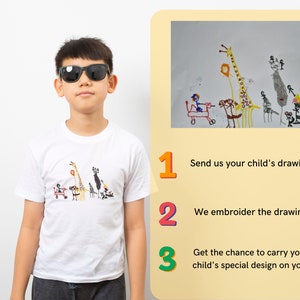 kids drawing tshirt	custom drawing shirt	Memory shirt	Handmade clothing	embroidered tshirt	mothers day gift	gifts for mom	gifts for dad	mom gift from kids	custom line drawing	personalized gifts	Child drawing	handwriting shirts