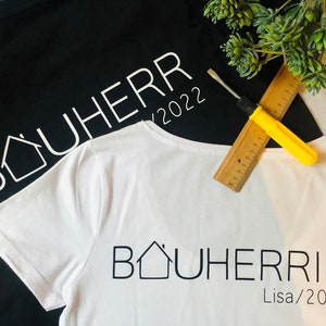 T-Shirt, Team Eigenheim, House Building, Personalized, Gift, Builder, Build House,