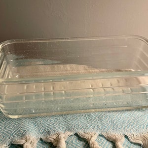 Vintage USA Glassbake 59 Loaf Pan With Handles Oven Safe