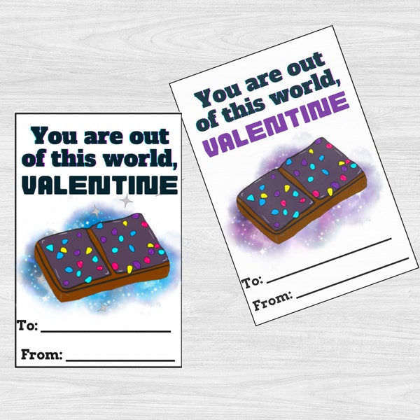 Brownie Valentine's Day Card - Printable - Instant Download - Printable PDF - Valentine's Day Gift Tag - Kids School Valentine Cards