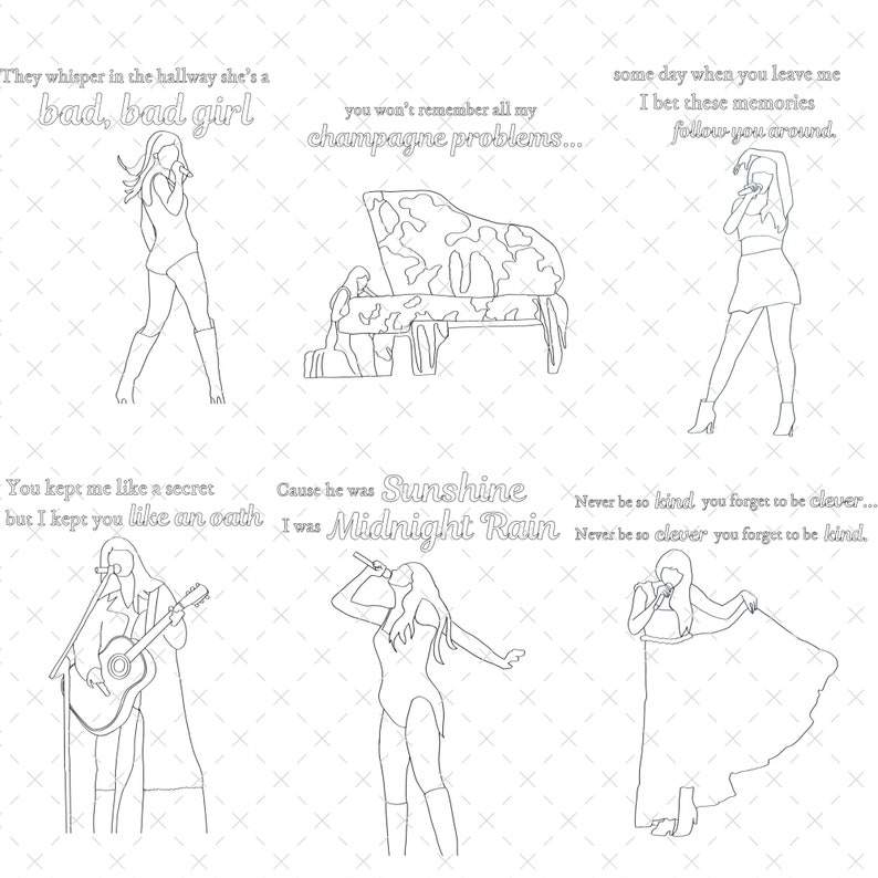 The Eras Tour Coloring Book Taylor Swift Coloring Book TS Etsy España