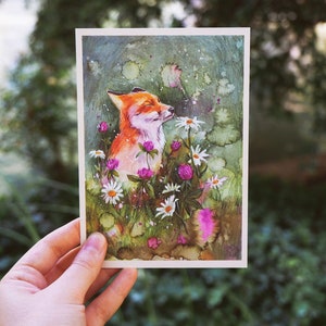 Cartes postales aquarelles « Pétales et pattes » | Cartes postales d'animaux de la ferme | Style cottage | Cartes en papier recyclé | Imprimé canard | Mini-impressions