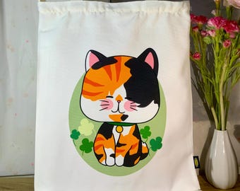Bolso de mano con diseño de gato naranja: bolso de lona gruesa con cremallera