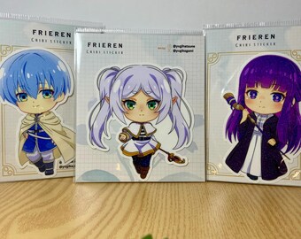 Frieren Vinly Chibi Pegatinas con Fototop Brillante Frieren Fern Himmel