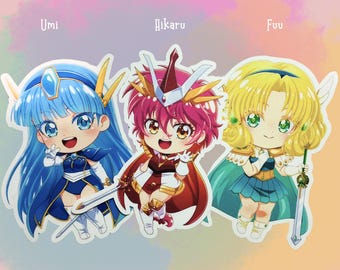 Pegatinas de anime chibi, calcomanías de vinilo de chica mágica