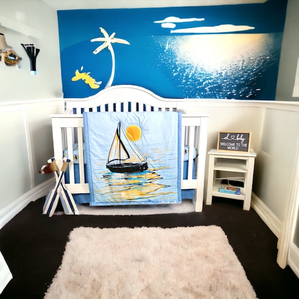 Boy Crib Bedding Etsy