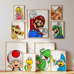 Gaming Hero Squad Prints: Set of 9 Kids Room Wall Art (Digital Download)