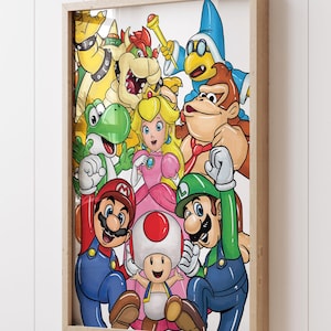 Mario and Friends Wall Art – Gaming Room Print for Kids (Digital Download)
