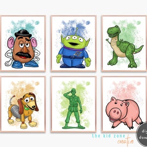 Digital Toy-Inspired Wall Art – Set 2 of 6 Printable Posters for Nursery, Playroom, or Kids Room Decor