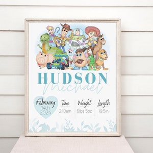 Personalisierter Geburtsdruck - Personalisiertes Baby Namen Poster, Kinderzimmer Dekor, Geburtsdaten Wandkunst, Neugeborenen Geschenk