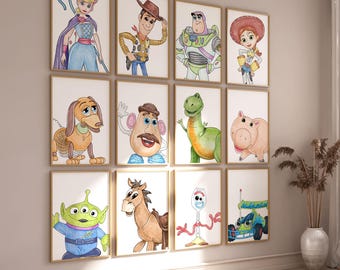 Toy-Inspired Nursery Prints – Playroom Wall Art, Set of 12 (Digital Download)