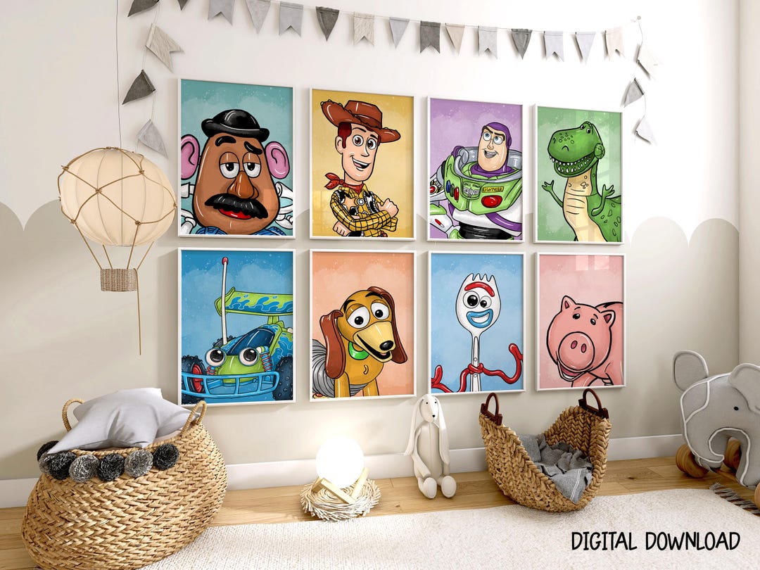 Toy-inspired Nursery Prints – Set of 13, Kids Playroom Wall Art ...
