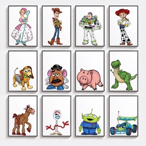 Digital Toy-Inspired Wall Art – Set of 13 Printable Posters for Nursery, Playroom, or Kids Room Decor