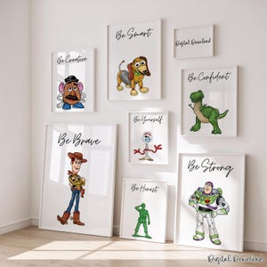 Toy-Inspired Affirmation Prints: Set of 12 Kids Room Wall Art (Digital Download)