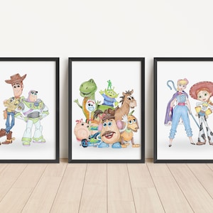 Digital Toy-Themed Wall Art – Set of 3 Printable Posters for Nursery, Playroom, or Kids Bedroom Decor