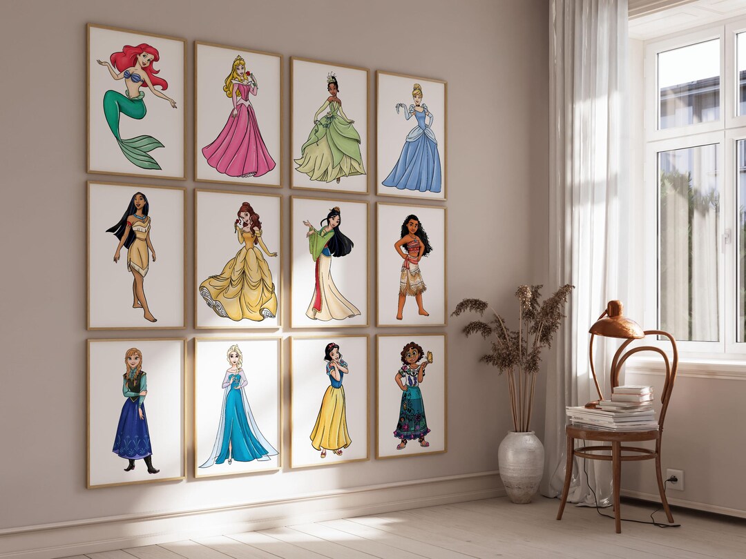 Princess Nursery Wall Art – Baby Girl Room Decor, Set Of12 Prints ...
