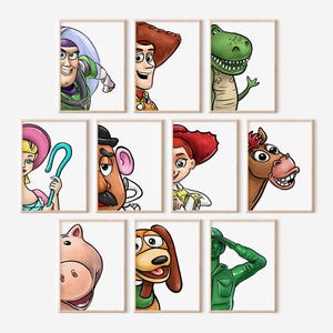 Digital Toy-Themed Wall Art – Set of 10 Printable Posters for Kids Bedroom, Nursery, or Playroom Decor