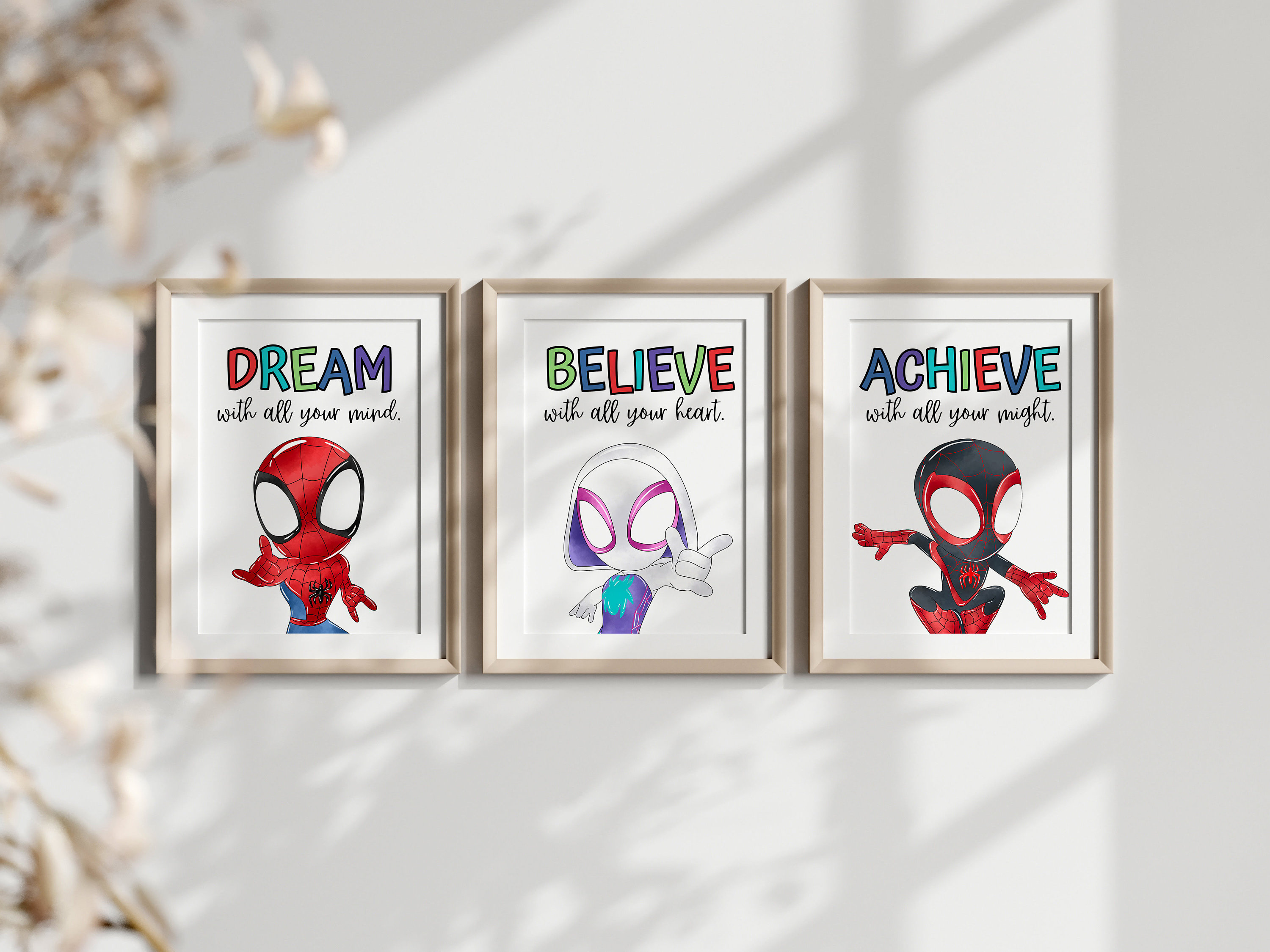 Superhero Affirmation Prints: Set of 3 Kids Room Posters (digital ...